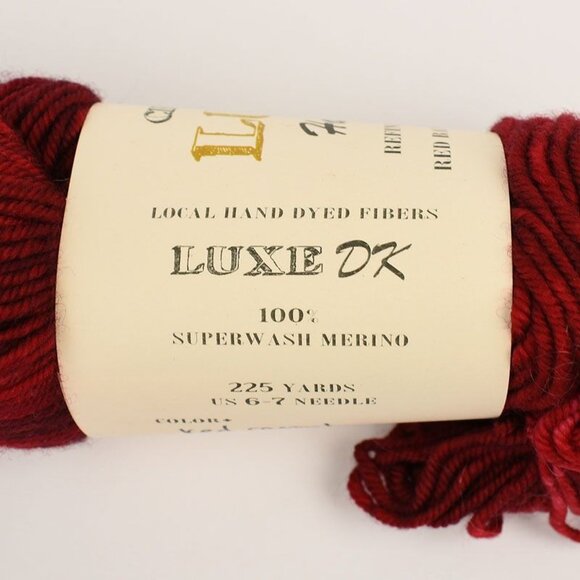 Chelsea Luxe DK Hand-Dyed 100% Superwash Merino Yarn 225 Yards Color Red Carpet - Picture 3 of 4